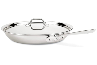 All-Clad D3 Stainless 12″ Fry Pan with Lid